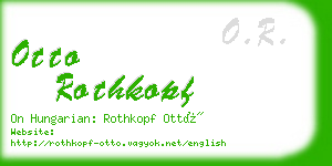 otto rothkopf business card